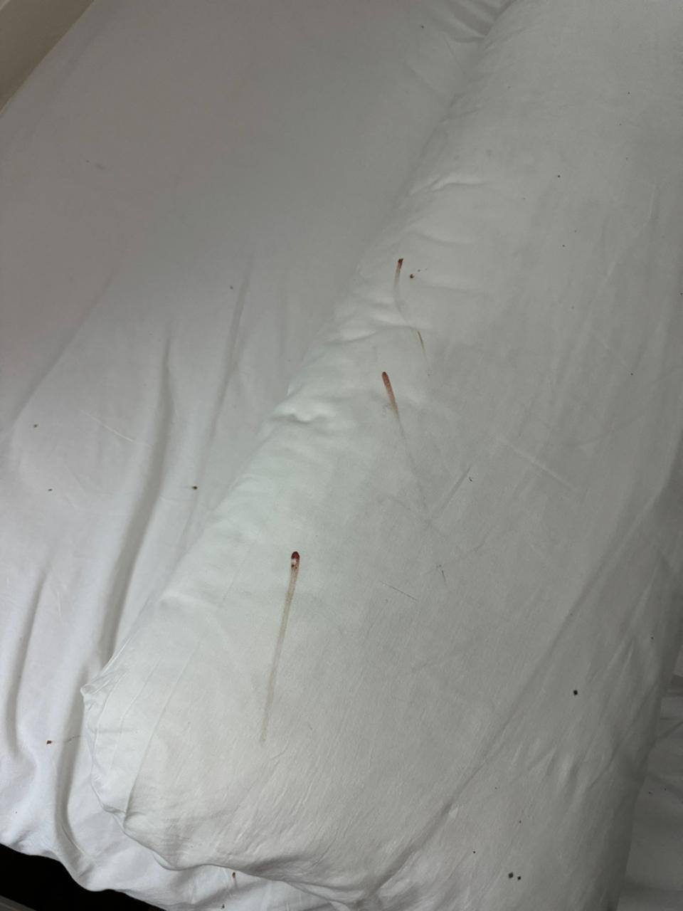 Фото PGS Varadero Hotel постельное белье в кровяных пятнах от убитых комаров